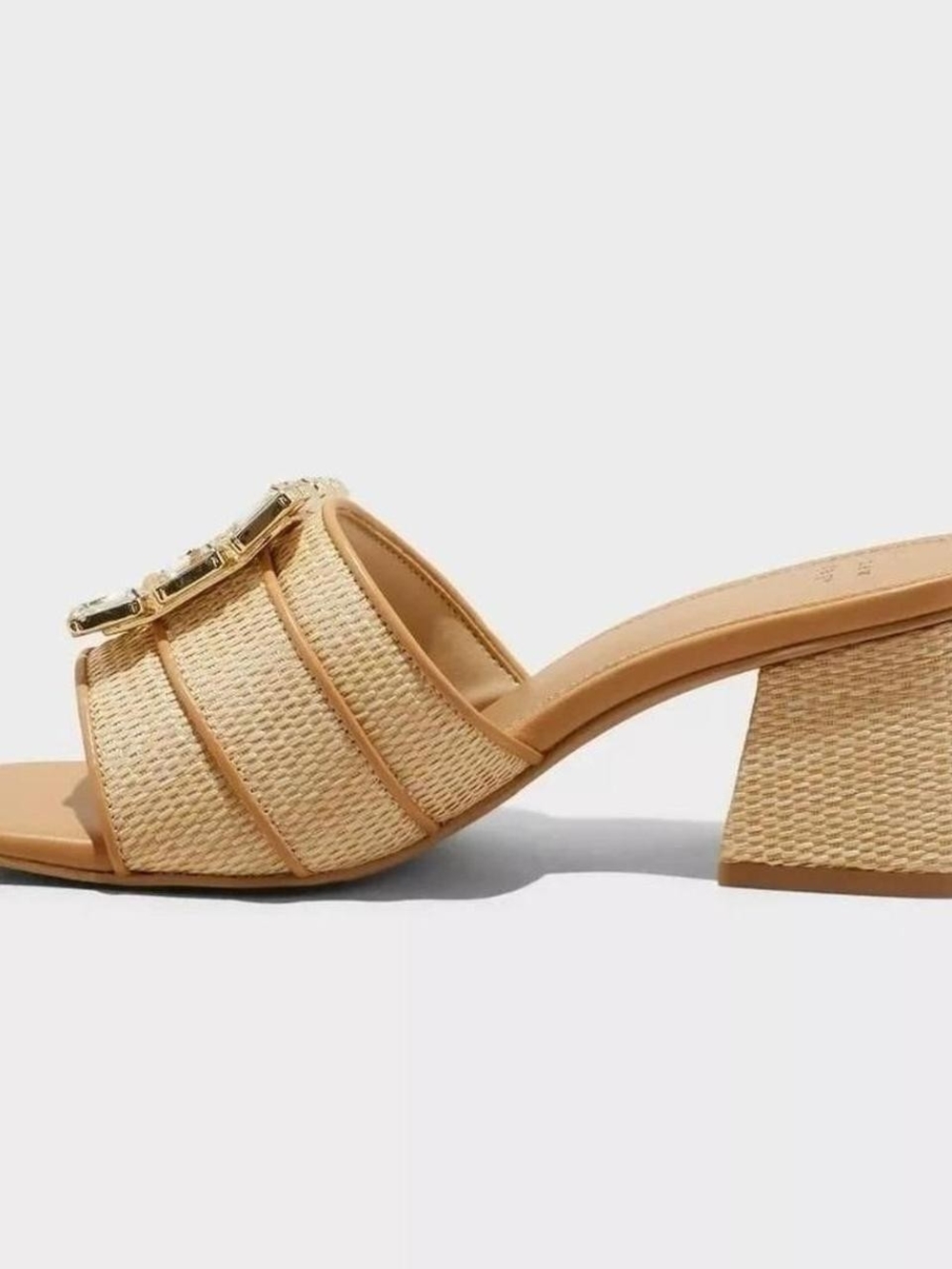 a new day Tan Woven Slide Mule with Crystal Buckle - Picture 3 of 3